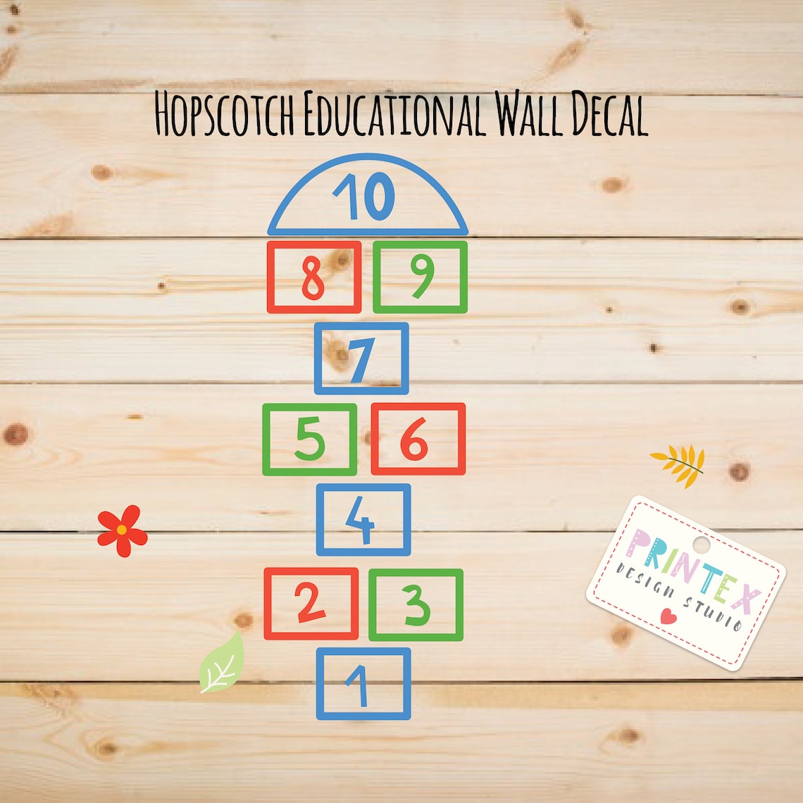 Hopscotch Educational Wall Decal Floor Decal Hopscotch Game Etsy