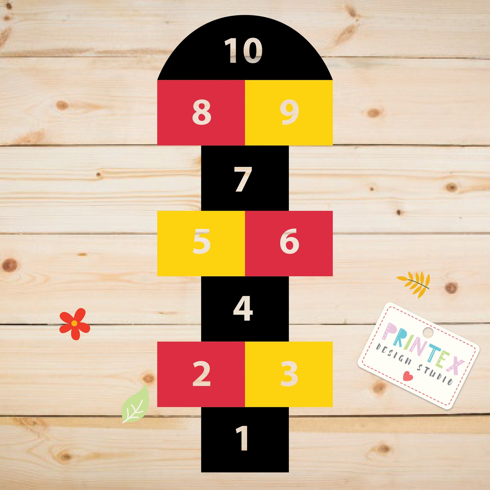 Hopscotch Educational Wall Decal Floor Decal Hopscotch Game Etsy