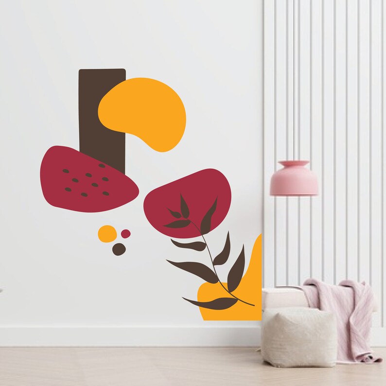 Abstract Wall Decal Abstract Wall Stickers Boho Nursery Etsy