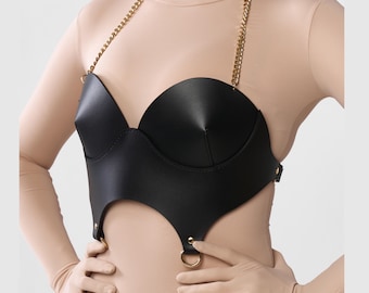Leather corset top,  Leather corset women, Leather bustier top, Corset top black, Plus size corset top, Black overbust corset