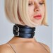 Bdsmcollar leather,Bdsm collars for women,Leather slave collar,Leather collar submissive,Bdsm submissive,Day collar for women,Mature 