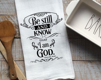 FLOUR SACK TOWELS Bible Verse Tea towels Christian style tea towels Jesus flour sack towels Faith based kitchen towels Bible themes