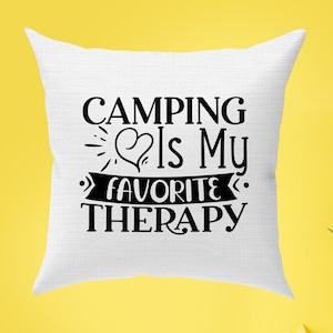 CAMPING THEME PILLOW Cover 100% Cotton Decorative Throw Pillow Case Square Cushion Cover Pillowcase Cover Only, No Insert 18&quot;x18 &quot;