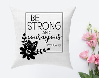 CHRISTIAN THEME PILLOW Cover Bible verse Cotton Decorative Throw Pillow Case Square Cushion Cover Pillowcase Cover Only, No Insert 18"x18 "