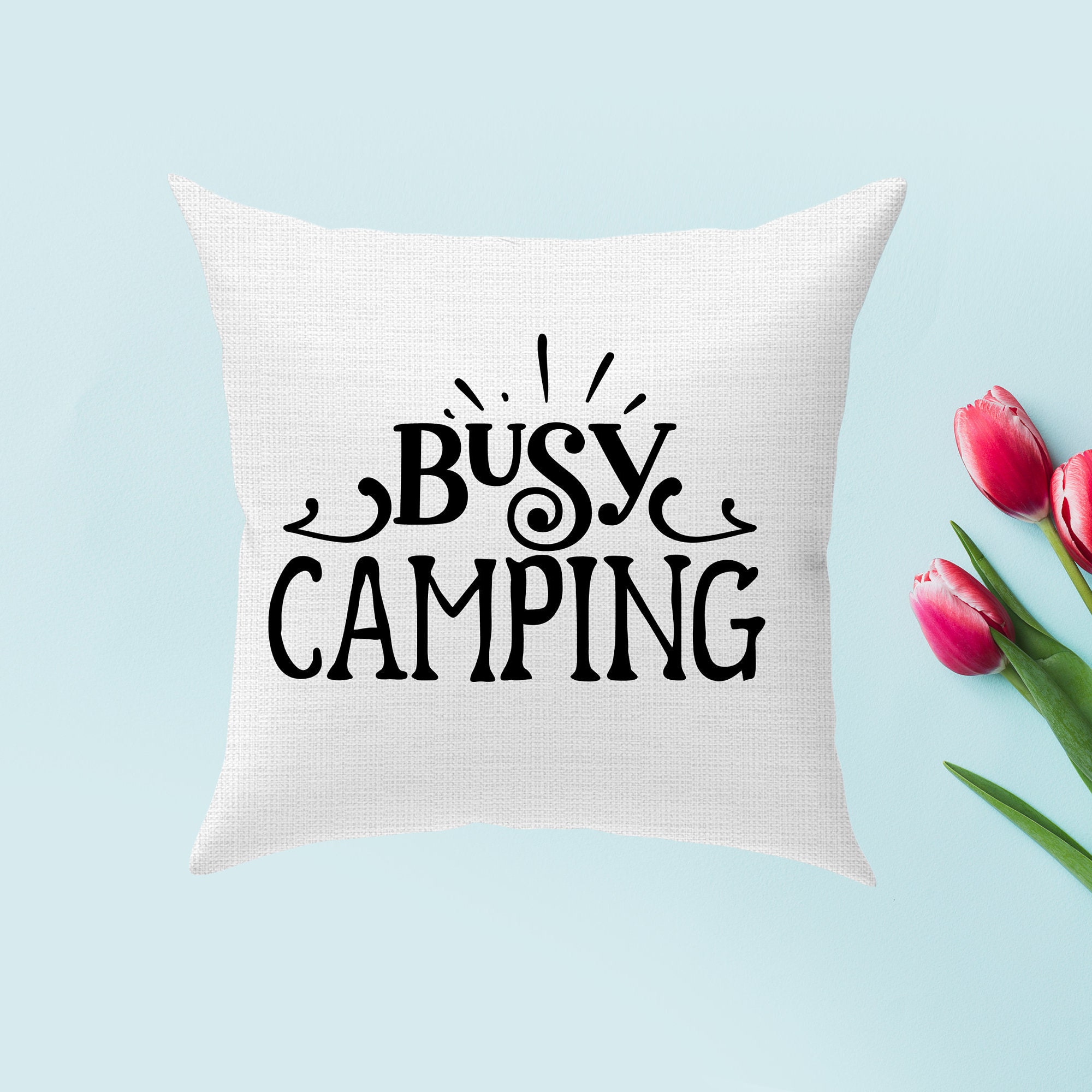 CAMPING THEME PILLOW Cover 100 Cotton Decorative Throw Pillow Case