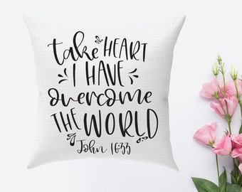 CHRISTIAN THEME PILLOW Cover Bible verse Cotton Decorative Throw Pillow Case Square Cushion Cover Pillowcase Cover Only, No Insert 18"x18 "