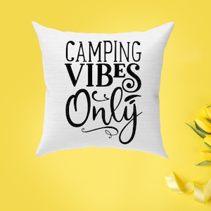 CAMPING THEME PILLOW Cover 100% Cotton Decorative Throw Pillow Case Square Cushion Cover Pillowcase Cover Only, No Insert 18&quot;x18 &quot;