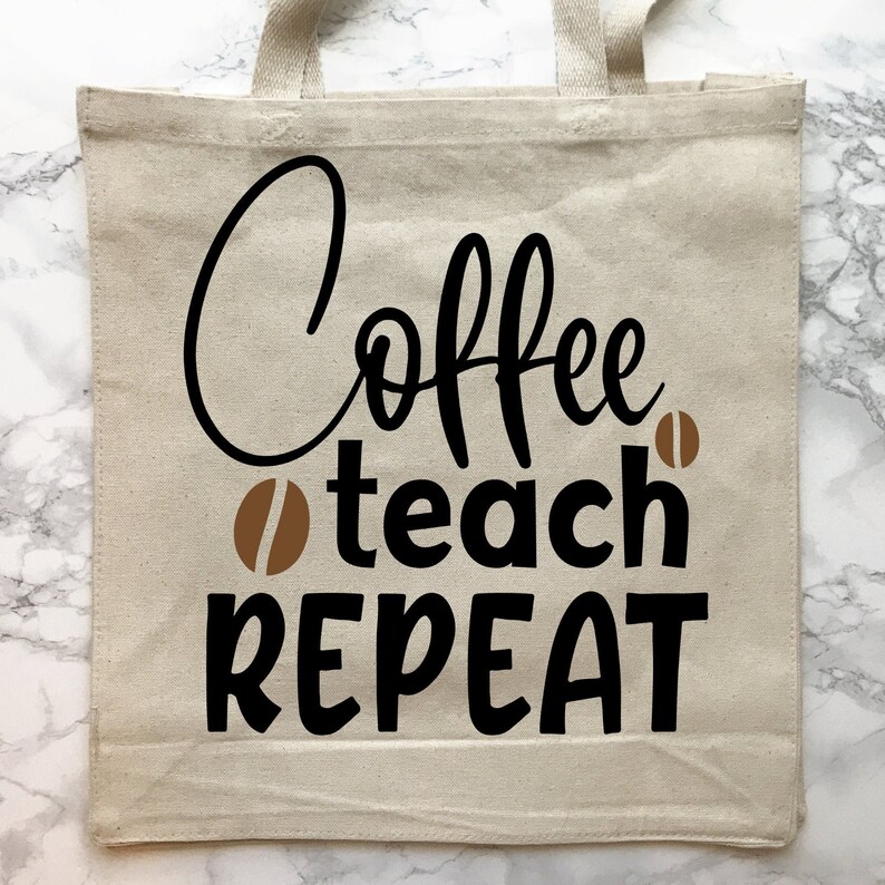 TOTE BAGS TEACHER Theme Canvas Tote Bags Cotton Teacher Design Tote Bags Teaching Sayings Etsy