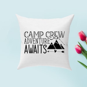 CAMPING THEME PILLOW Cover 100% Cotton Decorative Throw Pillow Case Square Cushion Cover Pillowcase Cover Only, No Insert 18&quot;x18 &quot;