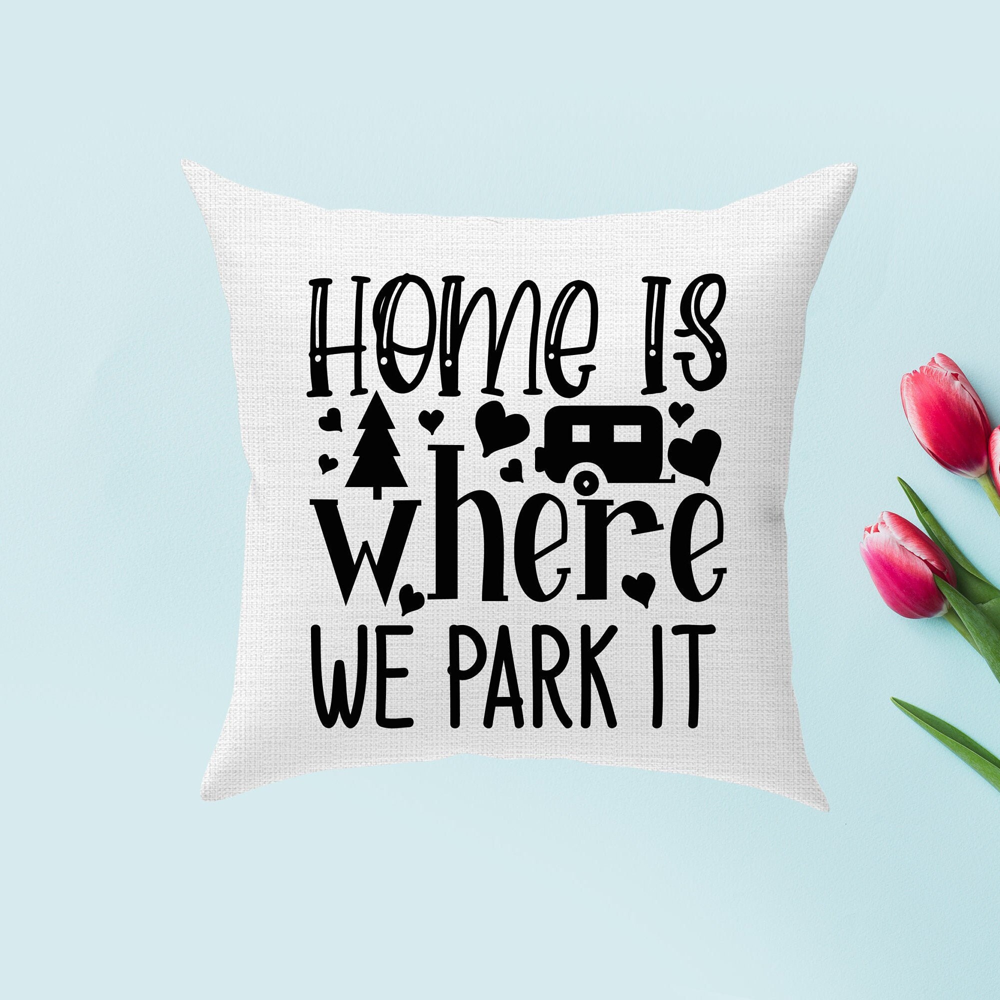 CAMPING THEME PILLOW Cover 100 Cotton Decorative Throw Pillow Case