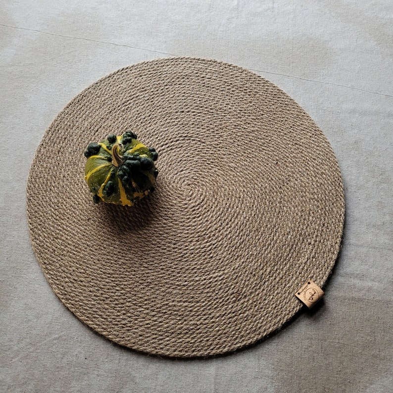 Natural Jute Placemats Decorative Table Setting Placemats for Farmhouse Decor. One, Set of Two, Set of 4 image 6