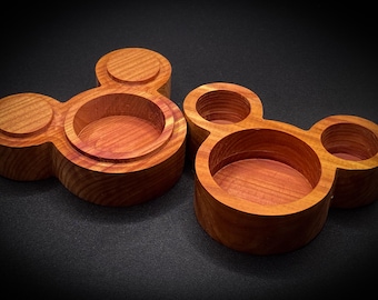 Handmade Cedar Mickey Icon Ring Box: Keepsake Box