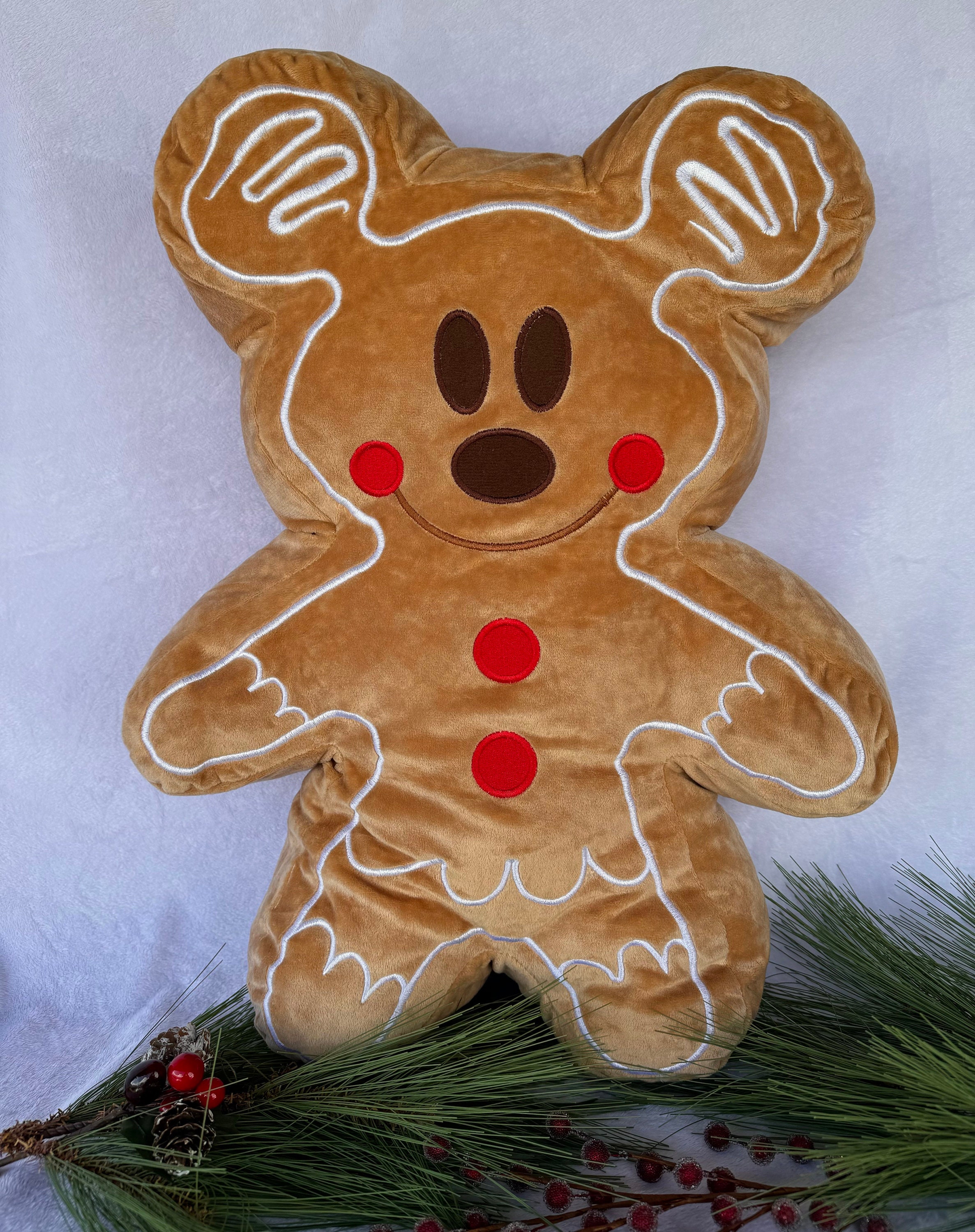 Mickey or Minnie Gingerbread Plush