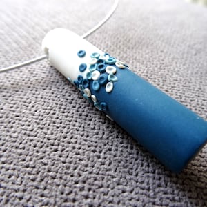 Handmade pendant made of polymer jewelry