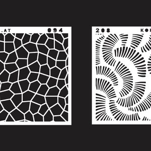 Plastic stencil big & small sizes with geometric pattern s21 zdjęcie 4