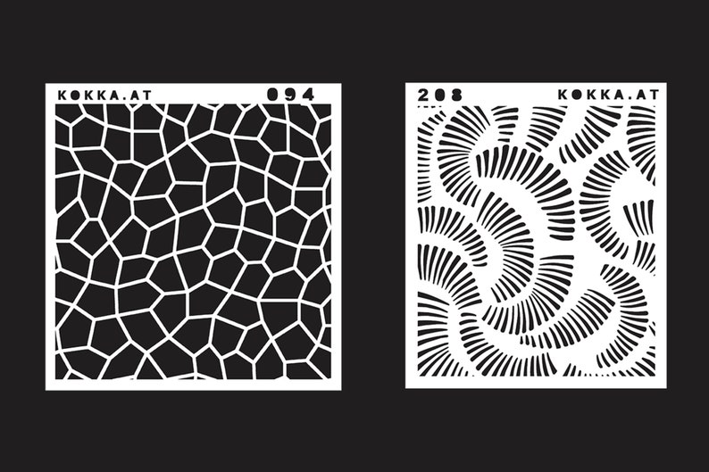 Plastic stencil big & small sizes with geometric pattern s21 zdjęcie 4