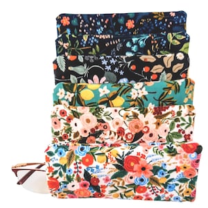 Eyeglasses case, sunglasses case, padded with thick foam to protect your eyewear, made with Rifle Paper Company fabric Great for gift giving