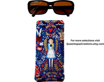Eyeglasses case sunglasses case soft glasses case glasses holder Rifle Paper Co glasses case reader gift Mom gift cute sunglass sleeve pouch