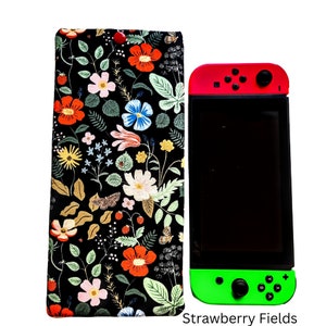 Nintendo Switch case or Switch Lite case for women, Padded OLED Switch pouch, Pretty carrying case with secure snap, Several fabric choices image 1