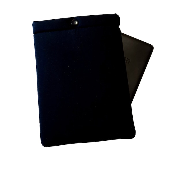 Black Kindle Paperwhite sleeve black book pouch Kindle sleeve padded Oasis cover Black kindle sleeve minimalist Navy Blue ereader sleeve