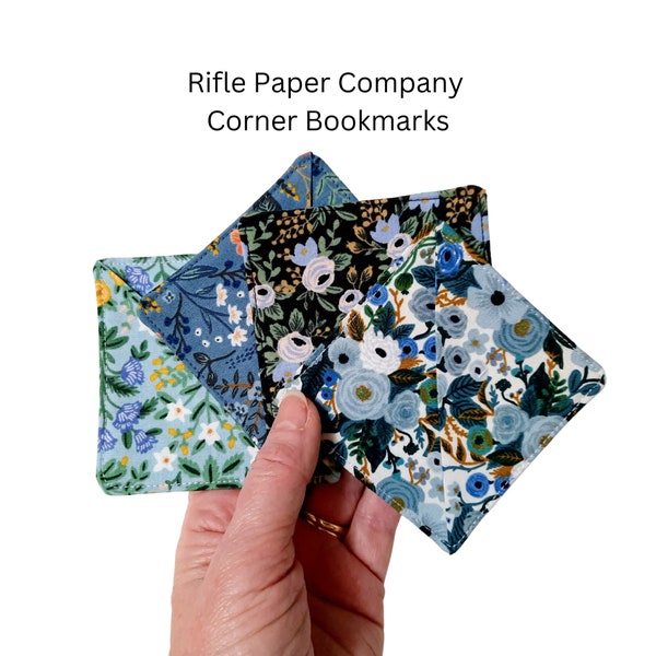 Corner bookmark made with popular Rifle Paper Company fabric, Mother's Day gift, teacher gift, reading gift, gift for her, gift under 10.00