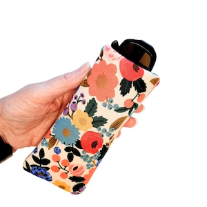 Floral Sunglasses Case: Padded Eyeglasses Sleeve, Rifle Paper Co. Fabric