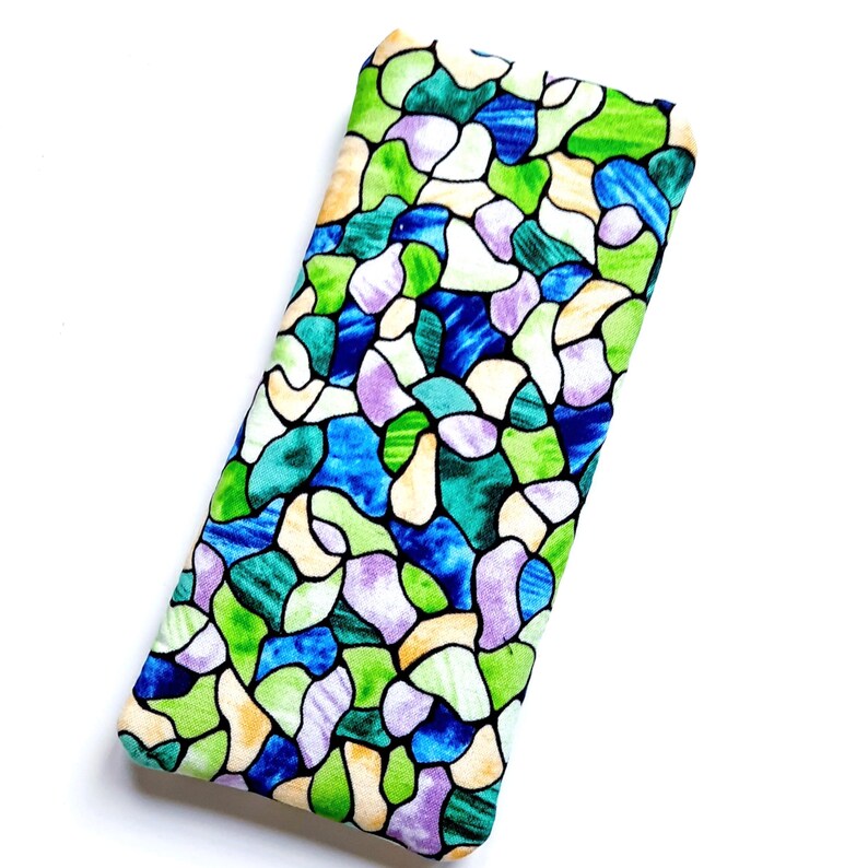 Stained Glass Fabric Eyeglass Case, Padded Glasses Sleeve image 11