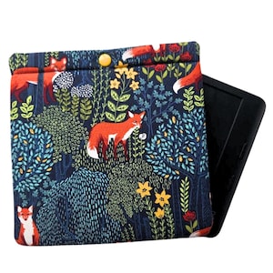 Fox Kobo Sleeve: Padded E-Reader Case for Libra Color, Clara, Choose your Lining, Handmade by QueentopazCreations