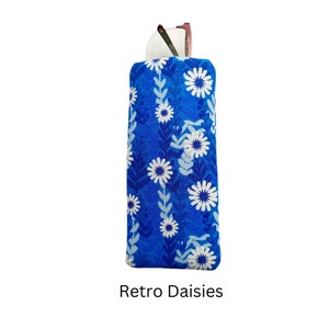 Retro Floral Eyeglasses Case: Padded Sunglasses Pouch