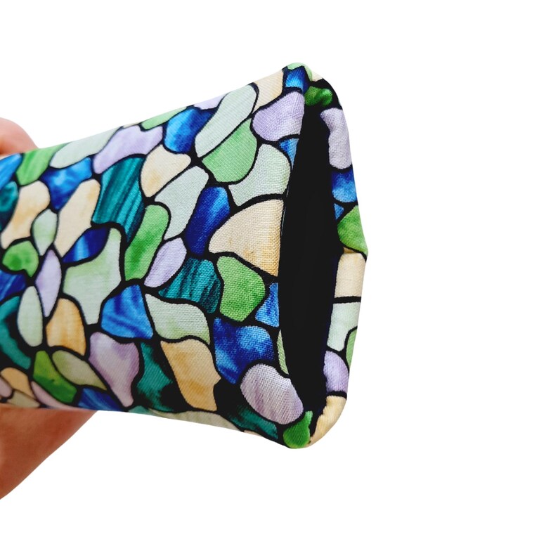 Stained Glass Fabric Eyeglass Case, Padded Glasses Sleeve image 6