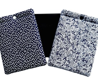 Rifle Paper Co. Kindle Paperwhite Sleeve: Padded Navy Blue E-reader Case, Handmade By QueentopazCreations