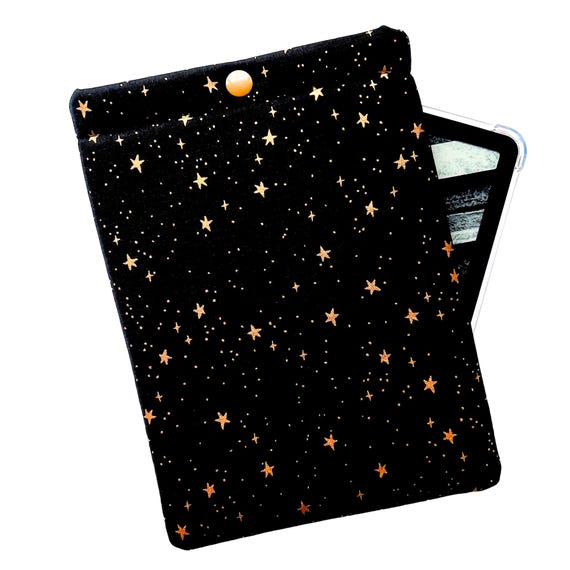 Celestial Kindle Sleeve: Padded E-reader Case with Snap Closure