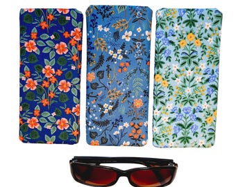Soft Padded Glasses Case: Protection for Eyeglasses or Sunglasses- Rifle Paper Co. Fabric