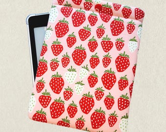 Padded Kindle Sleeve with Snap: Pouch for Kindle E-readers, Strawberry Paperwhite Cover