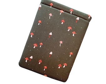 Cottagecore Mushroom Book Sleeve: Green Padded Book Cover