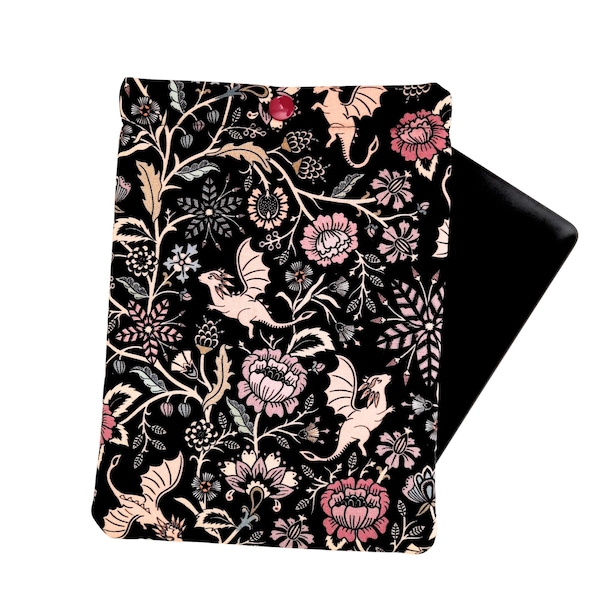 Kindle Sleeve with Snap: Padded Fabric Case for All Kindle Models, Dragon Fantasy Print