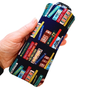 Book Club Fabric Eyeglasses Case: Padded Sunglasses Sleeve, Rifle Paper Co. Fabric Glasses Pouch