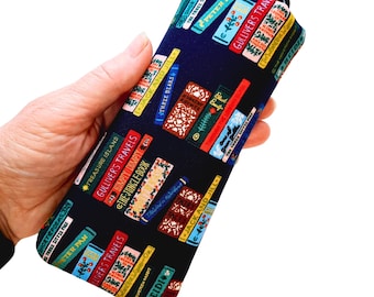 Book Club Fabric Eyeglasses Case: Padded Sunglasses Sleeve, Rifle Paper Co. Fabric Glasses Pouch
