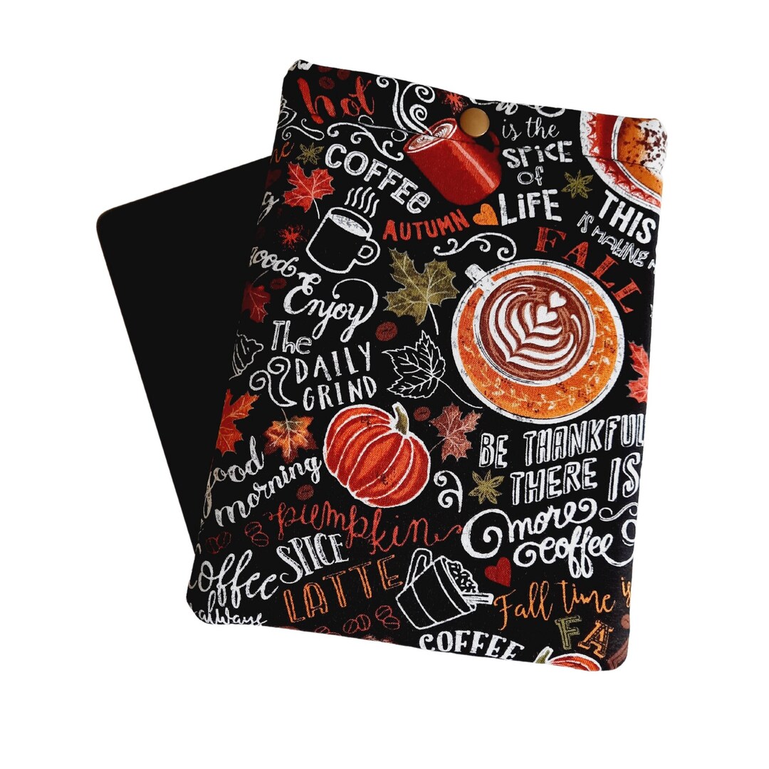 Kindle Paperwhite Sleeve, Fall, Autumn, Pumpkin, Coffee Lover Kindle