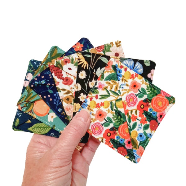 Floral Corner Bookmark: Rifle Paper Co. Fabric, Book Lover Gift Stocking Stuffer gift under 10.00