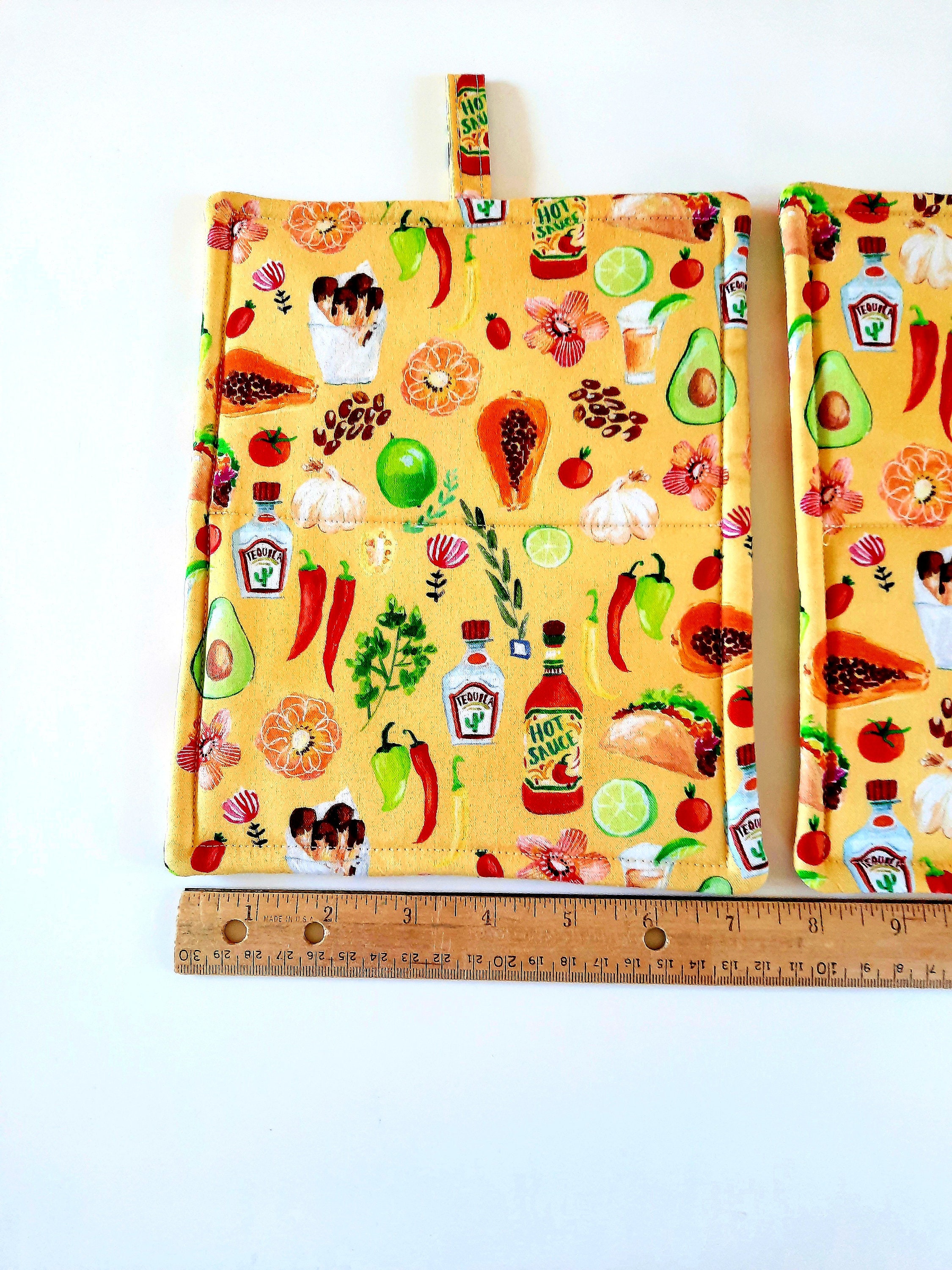 Kitchen pot holder set hot pad set rectangle hot pad set Etsy