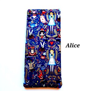 Nintendo Switch case or Switch Lite case for women, Padded OLED Switch pouch, Pretty carrying case with secure snap, Several fabric choices Alice