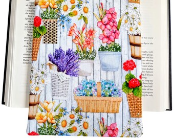 Padded Book Sleeve: Floral Book Pouch, Tablet Protector, 3 fabric Options