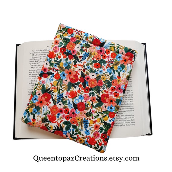 Book Sleeve Padded Book Cover Book Pouch Book Bag Bookish Gift Book Lover  Gift Book Protector Rifle Paper Co. Booksleeve Pretty Book Sleeve 