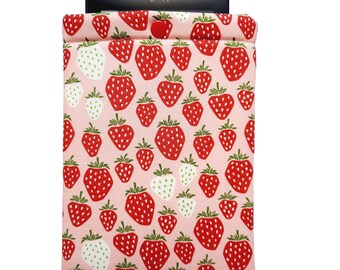 Strawberry Kindle Paperwhite Sleeve: Padded E-Reader Pouch with Snap