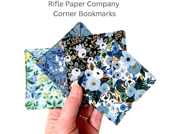 Rifle Paper Co. Floral Corner Bookmark: Handmade Fabric Bookmark