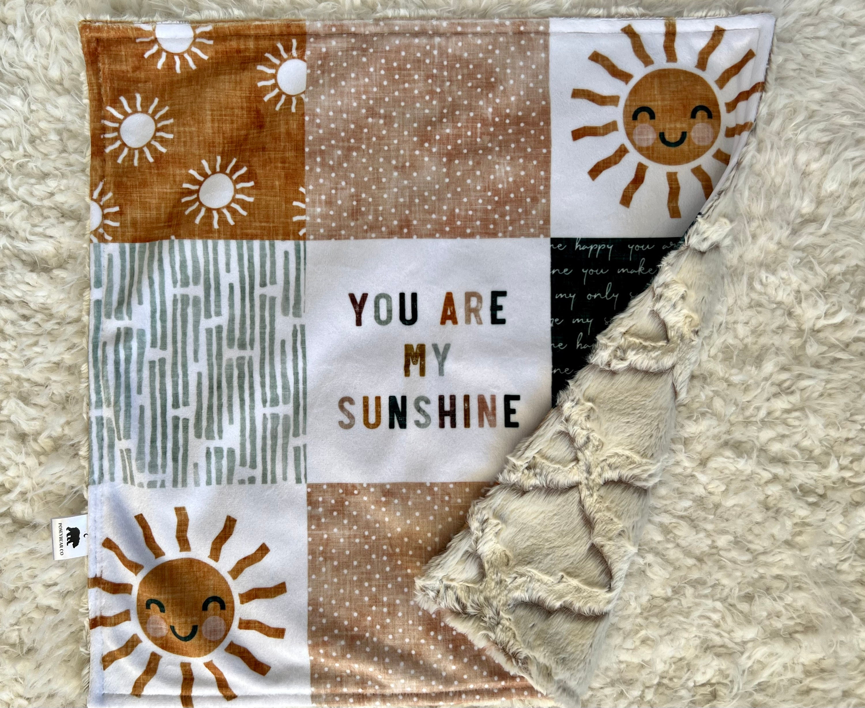 You Are My Sunshine Minky Lovey You Make Me Happy Security - Etsy