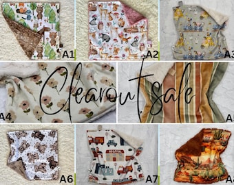 Minky Lovey Blanket: 17" Baby Security Blanket - Limited Prints