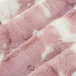 Calf Clararose Shannon fabric by the yard, minky fabric to make your DIY projects, plush fabric for blankets, stuffed animals, and scarves