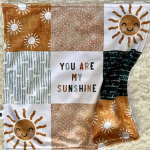 Manta de seguridad personalizada Minky Lovey: You Are My Sunshine para bebé